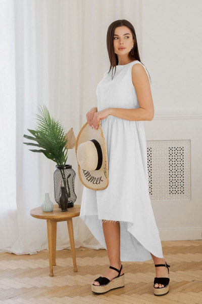 Платье LadisLine 1347 белый - фото 1