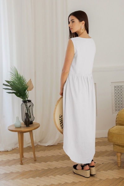 Платье LadisLine 1347 белый - фото 6