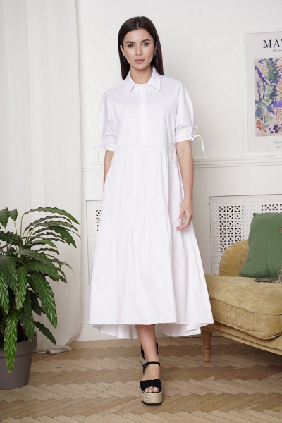 Платье LadisLine 1367 белый - фото 1
