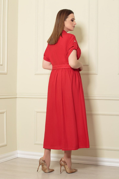 Платье Andrea Style 0360/8 красный - фото 3