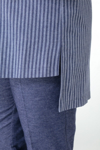 Блуза, брюки Anelli 996 джинс+полоска - фото 5