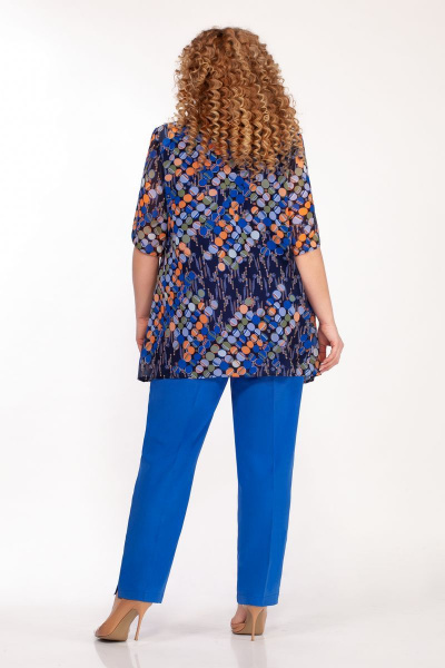 Блуза, брюки Элль-стиль А-452/1 голубой - фото 2