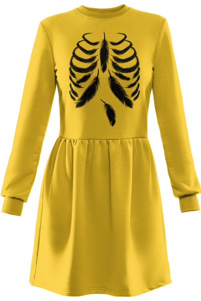 Платье RAWR 009.041-начес желтый - фото 1