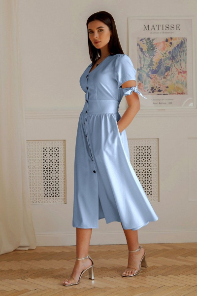 Платье LadisLine 1351 голубой - фото 2