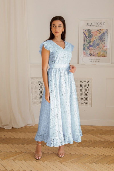 Платье LadisLine 1353 голубой - фото 1