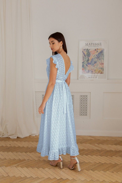 Платье LadisLine 1353 голубой - фото 3