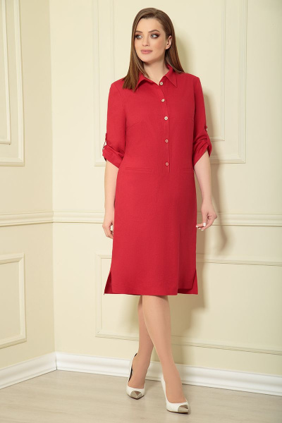 Платье Andrea Style 0363/8 красный - фото 1