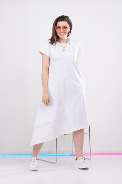 Платье GRATTO 8003 белый - фото 1