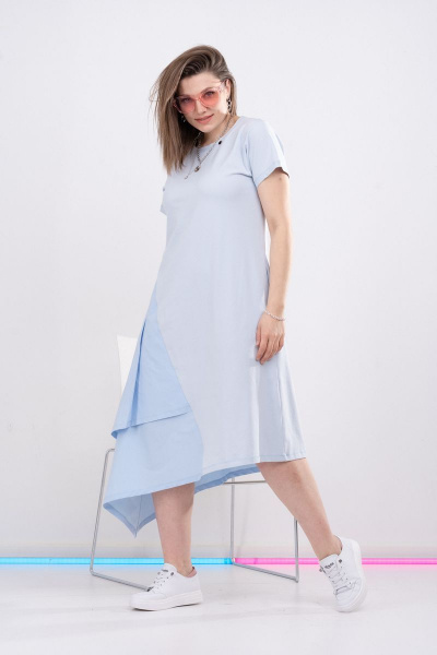 Платье GRATTO 8003 голубой - фото 1