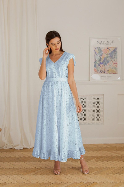 Платье LadisLine 1353 голубой - фото 2