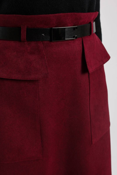Ремень, юбка Madech 20157 вишнево-красный - фото 2