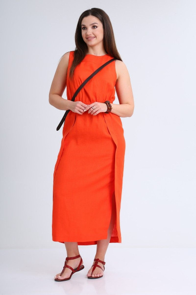 Платье MALI 421-054 оранжевый - фото 4