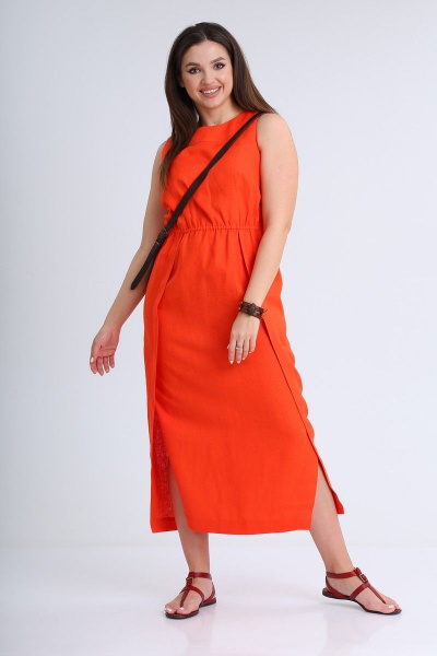 Платье MALI 421-054 оранжевый - фото 3