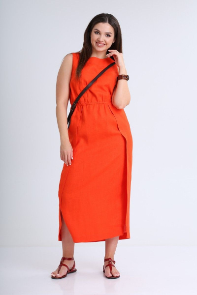 Платье MALI 421-054 оранжевый - фото 2