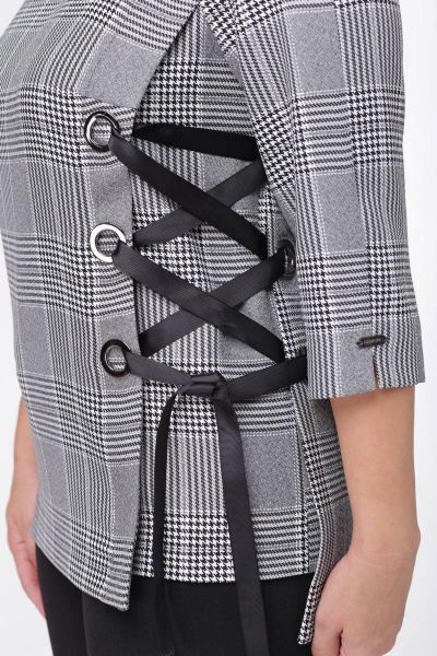 Блуза, брюки Verita 1143 светло-серый/черный - фото 2