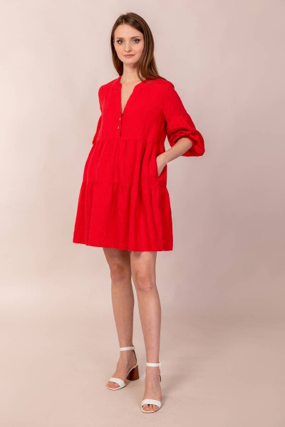 Платье Ружана 451-2 красный - фото 4