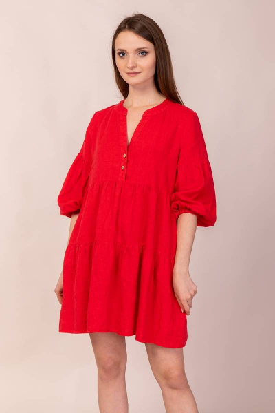 Платье Ружана 451-2 красный - фото 3