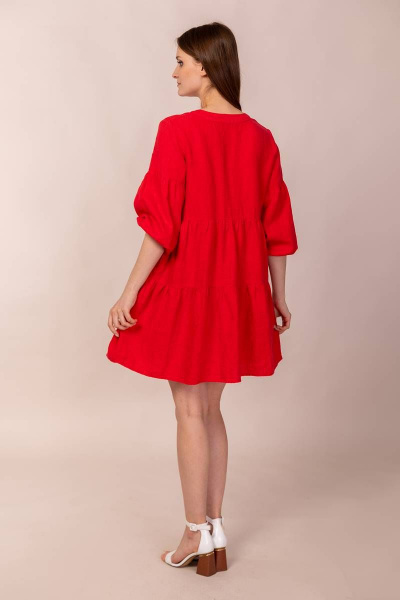 Платье Ружана 451-2 красный - фото 2