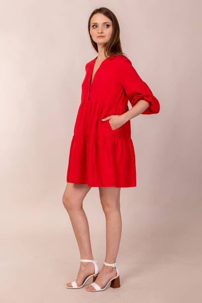 Платье Ружана 451-2 красный - фото 1