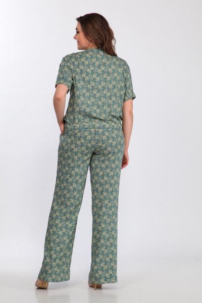 Блуза, брюки Lady Style Classic 1592/1 зеленый - фото 3