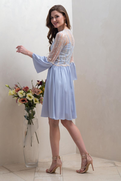 Платье Condra 4304 серо-голубой - фото 4