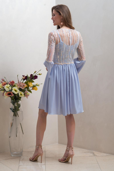 Платье Condra 4304 серо-голубой - фото 3