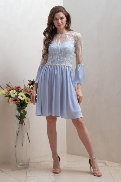 Платье Condra 4304 серо-голубой - фото 1