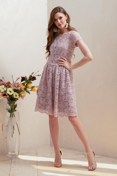 Платье Condra 4318 розовый - фото 2