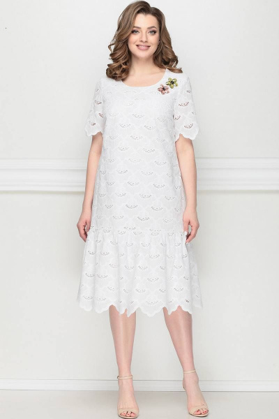 Платье LeNata 11202 белый - фото 1
