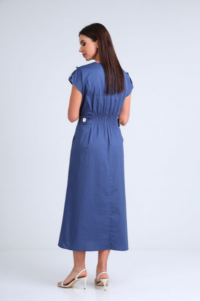 Платье Диомант 1677 синий - фото 4