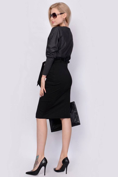 Блуза, юбка PATRICIA by La Cafe C14739 графит,черный - фото 2