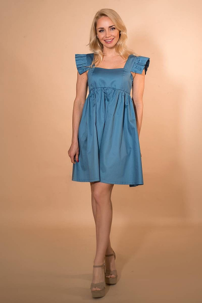 Платье Avila 0854 темно-голубой - фото 1