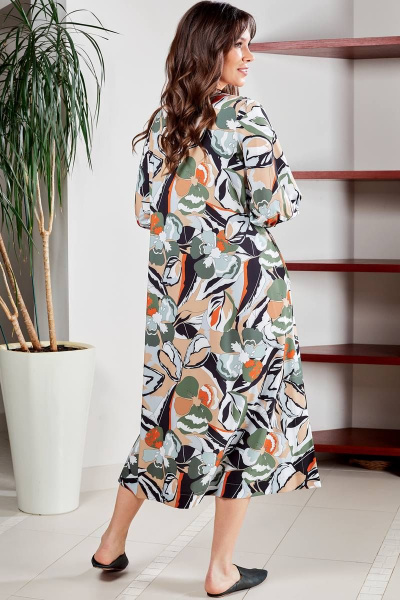 Платье Teffi Style L-1501 рисованные_цветы - фото 3