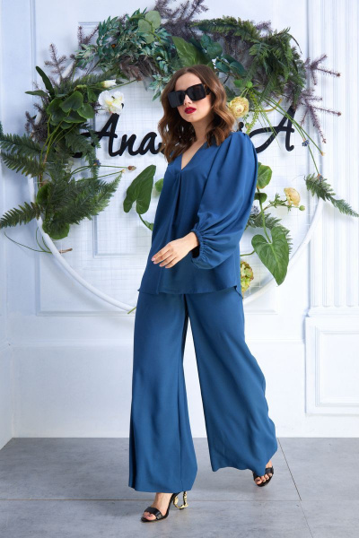 Блуза, брюки Anastasia 601 м.волна - фото 1