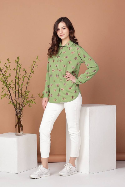 Блуза Соджи 483 зелёный - фото 1