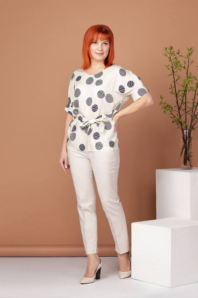 Блуза Соджи 490 молочный - фото 2