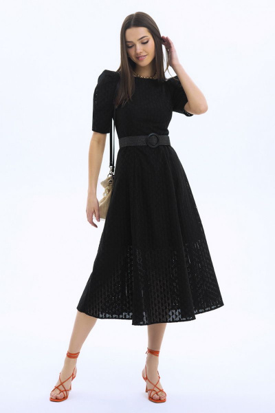 Платье, пояс LaVeLa L10205 черный - фото 1