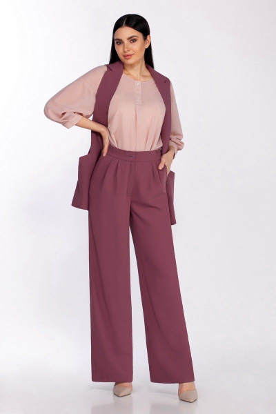 Блуза, брюки, жилет LaKona 1352 темно-лиловый - фото 4