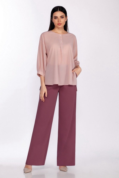 Блуза, брюки, жилет LaKona 1352 темно-лиловый - фото 2