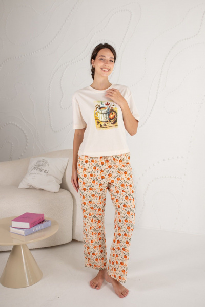 Брюки, футболка Купалинка 37301G.158-164 к.св.персик,набивка - фото 1