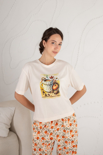 Брюки, футболка Купалинка 37301G.158-164 к.св.персик,набивка - фото 8