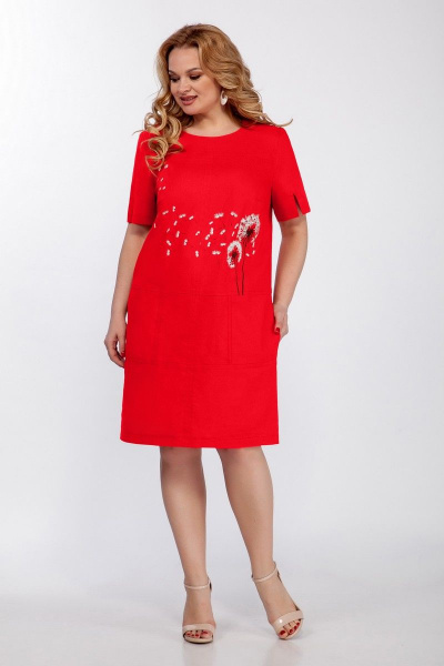 Платье LaKona 1372-1 красный - фото 1