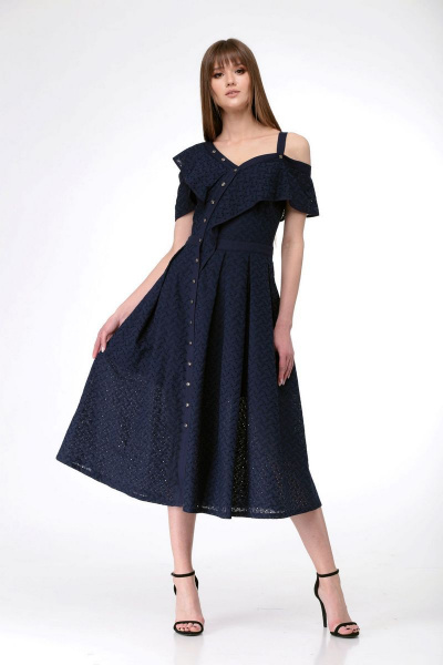 Платье AMORI 9531 синий - фото 1