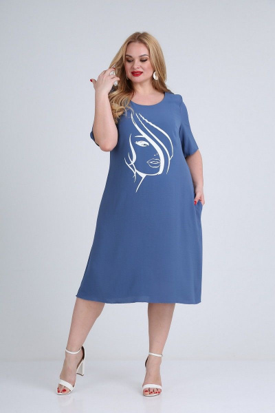 Платье Mamma Moda М-703 синий - фото 1