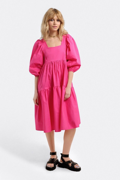 Платье PiRS 2814 ярко-розовый - фото 1