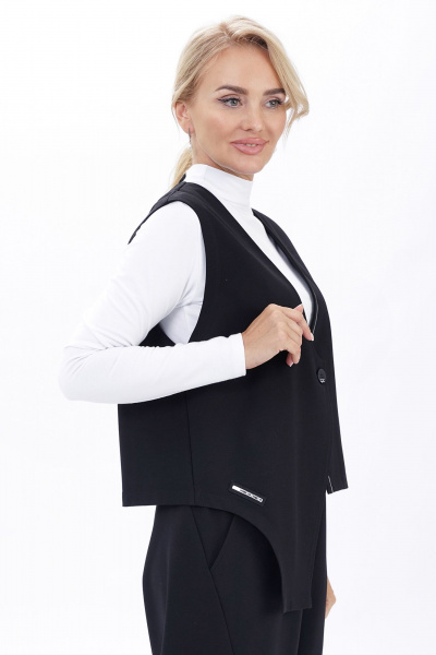 Блуза, брюки, жилет Alani Collection 2450 черный - фото 13