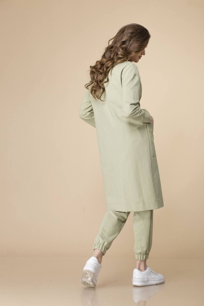 Блуза, брюки, кардиган Romanovich Style 3-2125 белый/хаки - фото 3