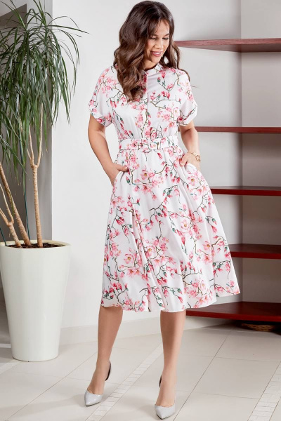 Платье Teffi Style L-1550 яблоневые_цветы - фото 1