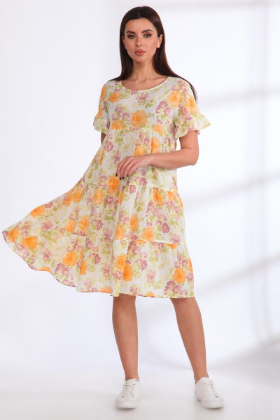Платье Angelina & Сompany 538 желтые_цветы - фото 1