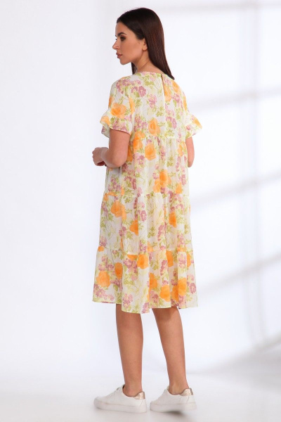 Платье Angelina & Сompany 538 желтые_цветы - фото 4